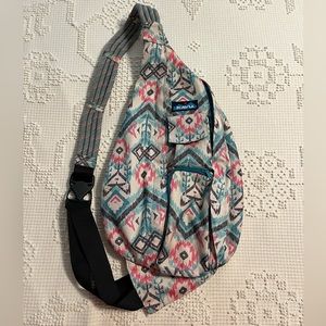 Kavu Aztec Print Sling Bag in Teal, Pink, Black hiking travel bag!